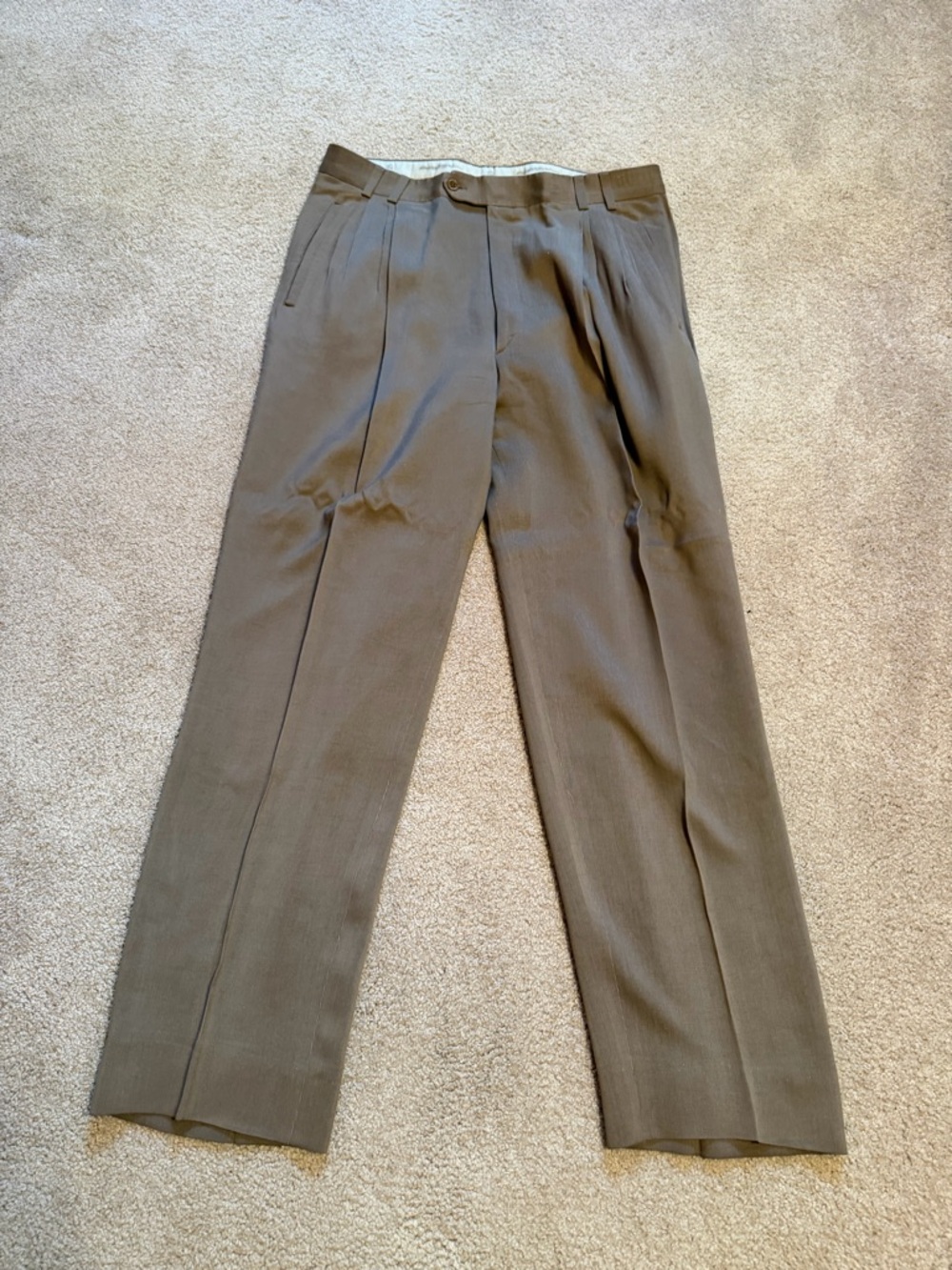 Men's Sartori Pleated Dress Pants in Tan